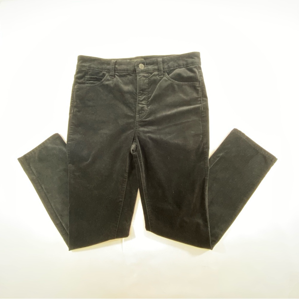 TALBOTS Women’s Velveeteen Straight Leg Pants Size:6P Black